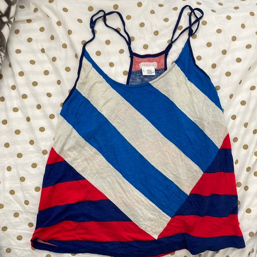 Urban Outfitters Nautical Stripe Print Tank Top